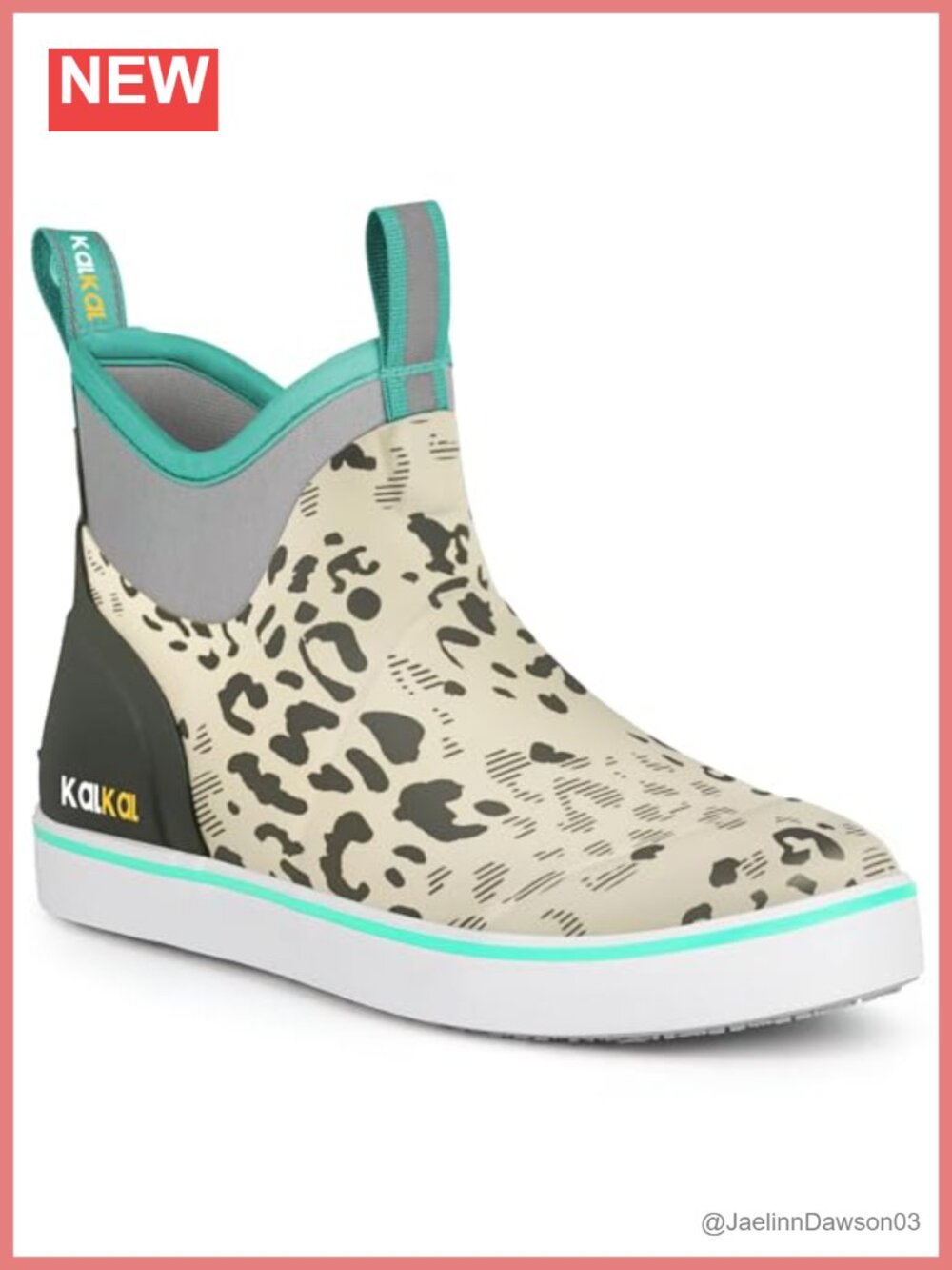 Waterproof Ankle Rain Boots Rubber Neoprene Deck Shoes for Women